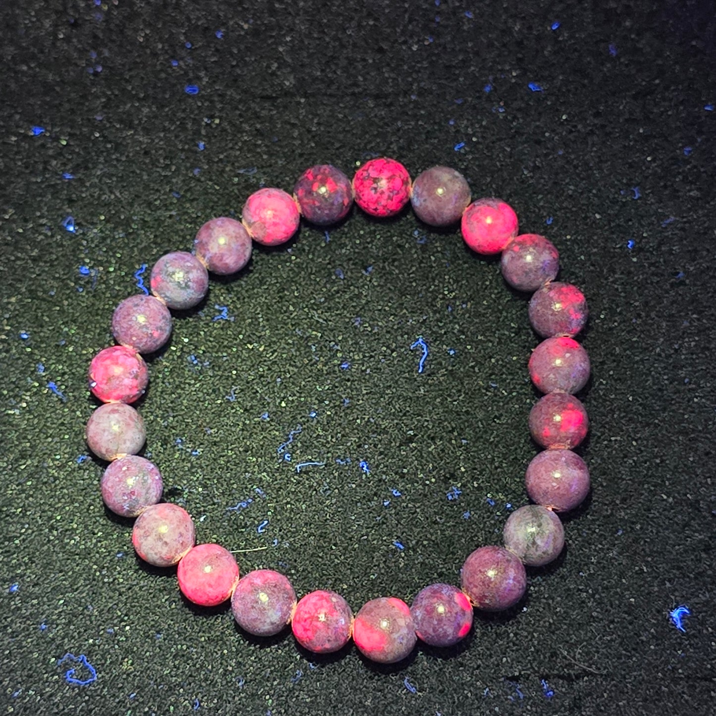 Ruby in Zoisite Beaded Bracelet, 8mm beads
