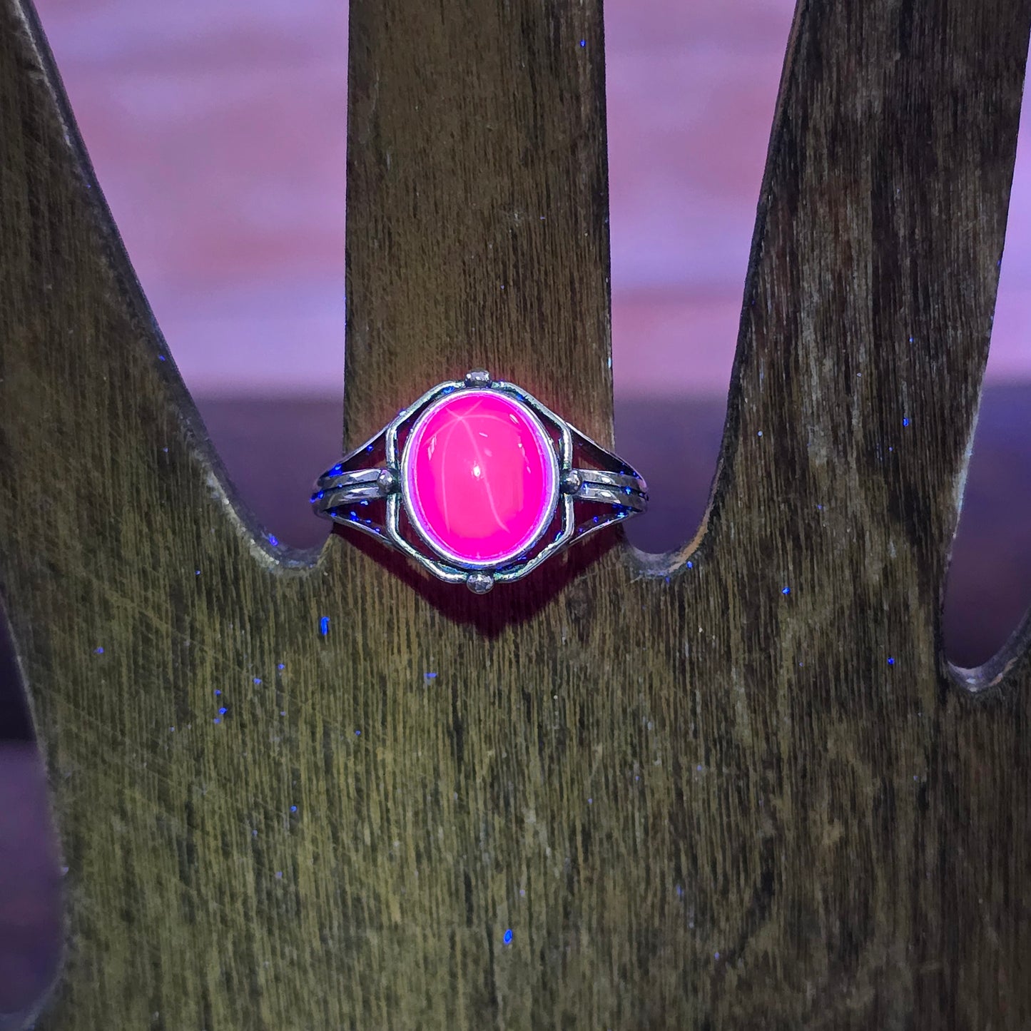Sigdy Red Star Ruby Sterling Silver Ring