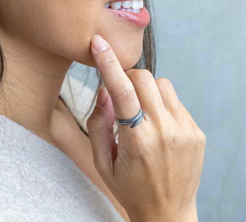 Sterling Silver Adjustable Dragon Scale Ring