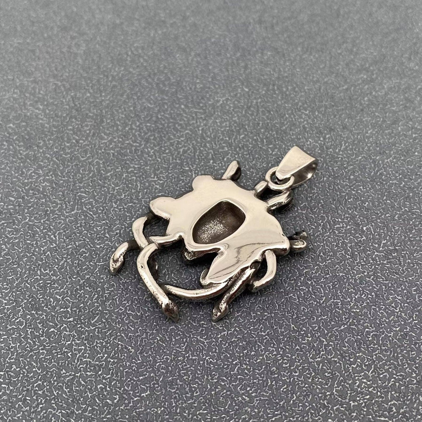 Stainless Steel Roaring Medusa Charm Pendant