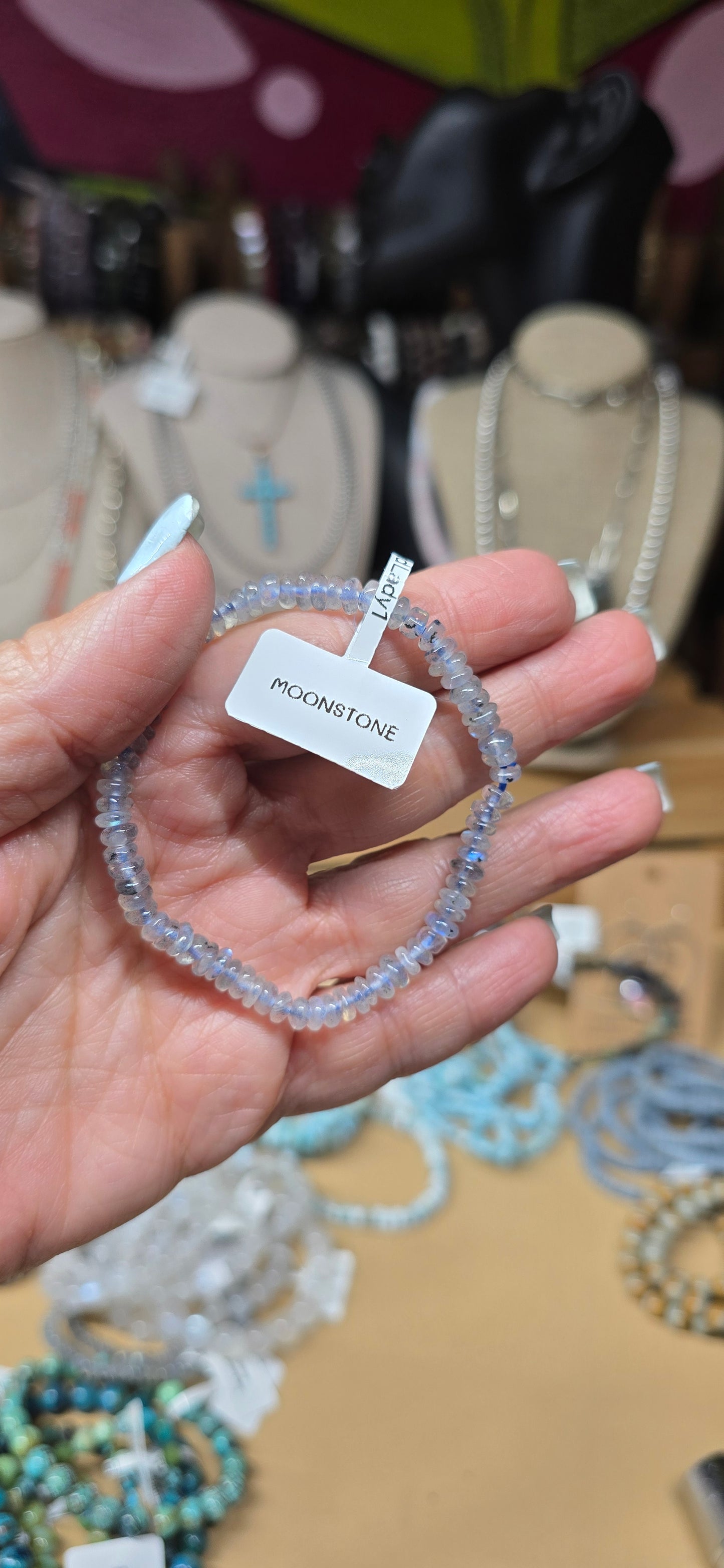 Nisha - Moonstone Stretchy Bracelet