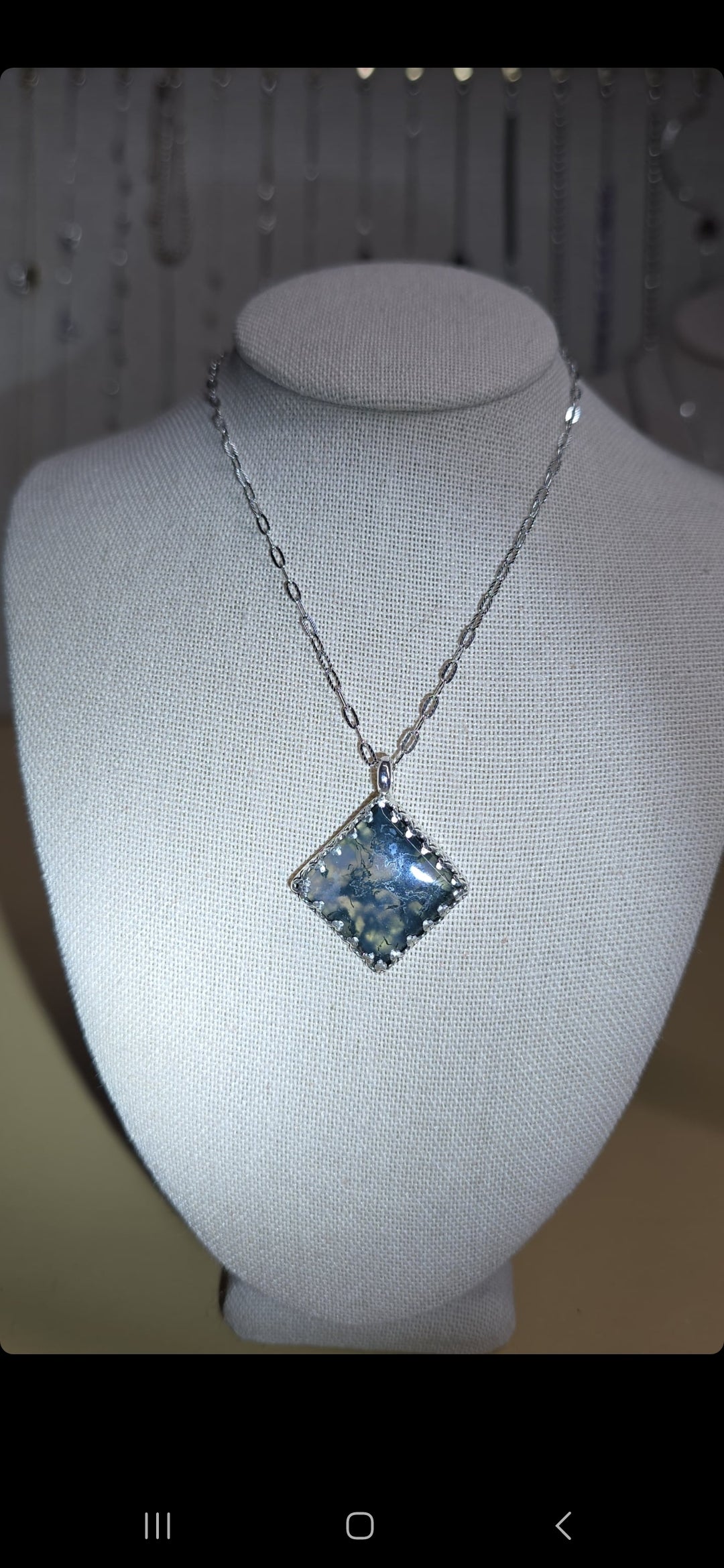 Sigdy Custom Moss Agate Necklace