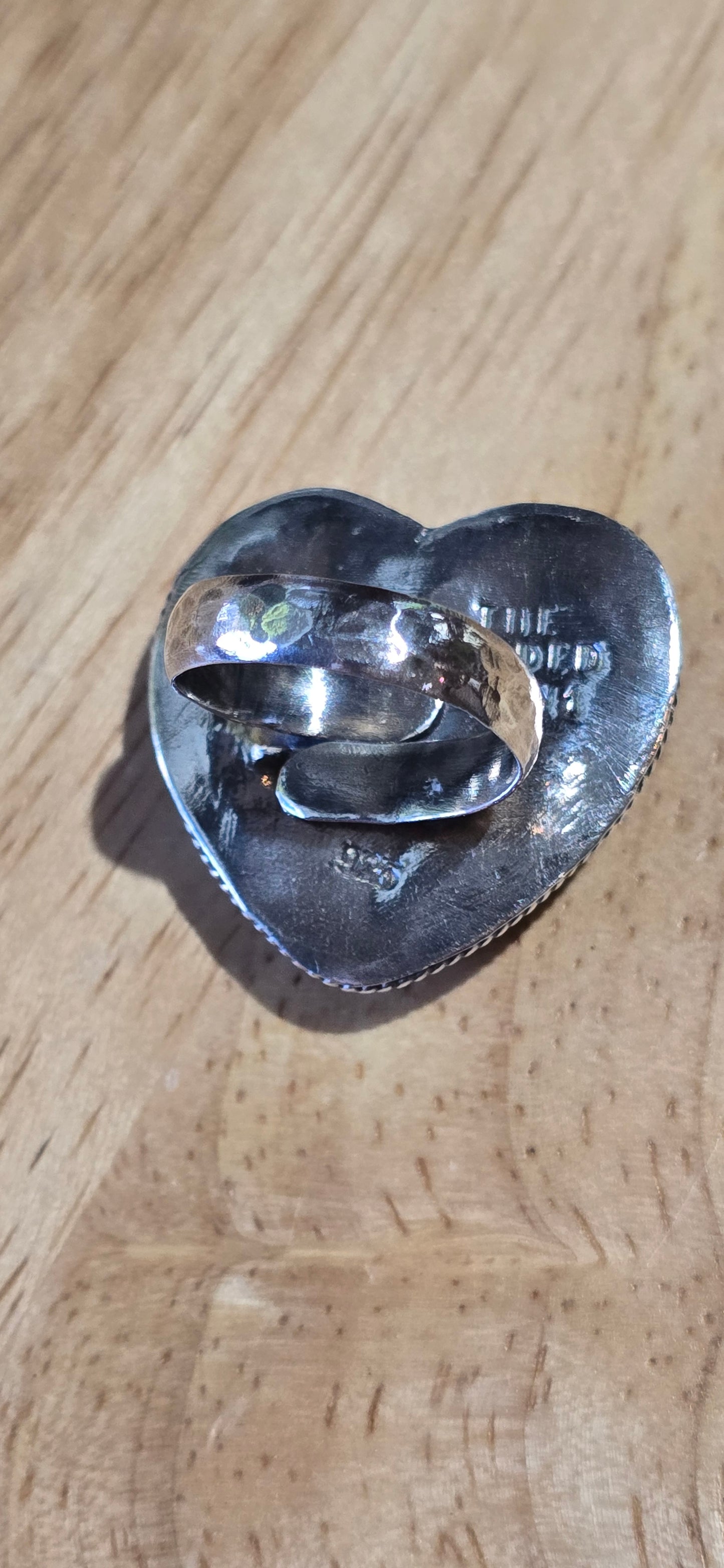 Sterling Silver Amethyst Druzy Heart Ring