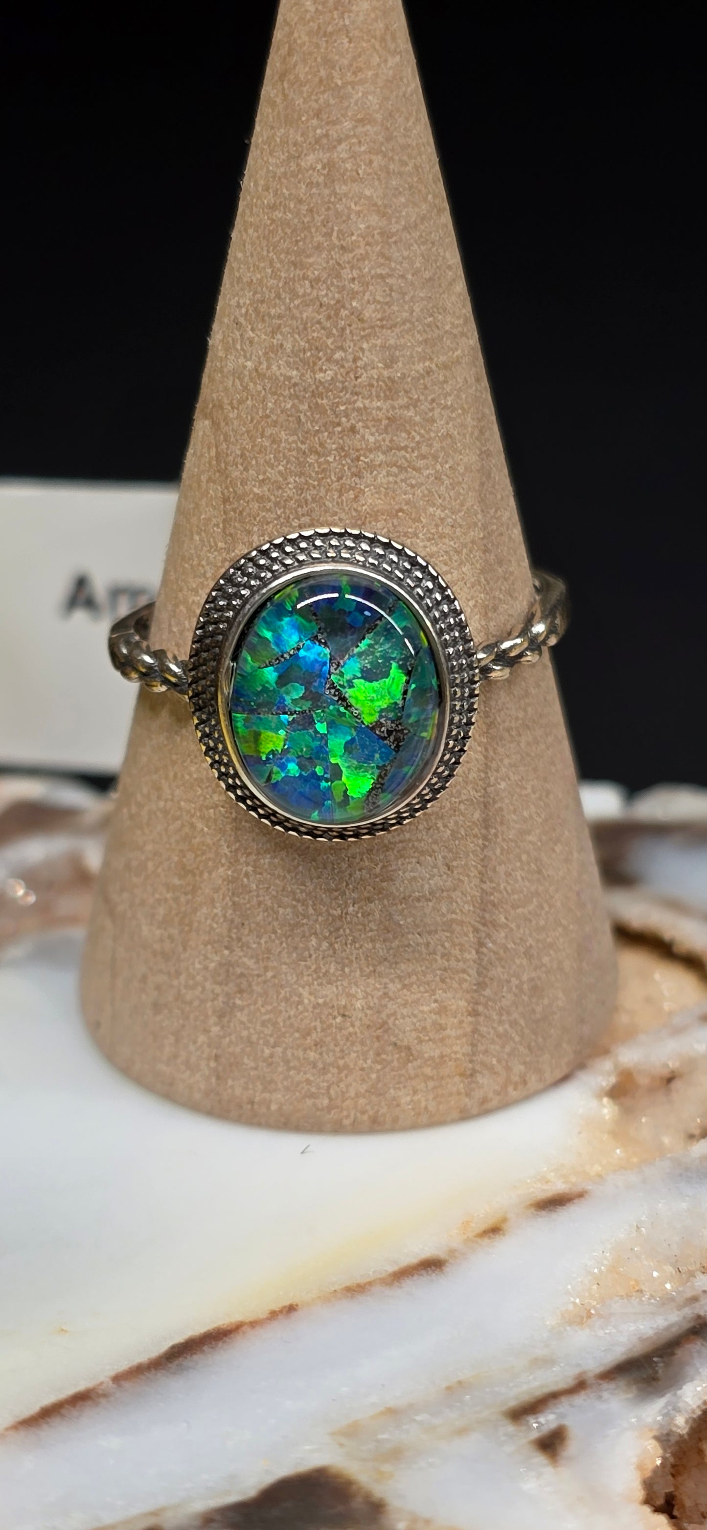 Ammolite Ring