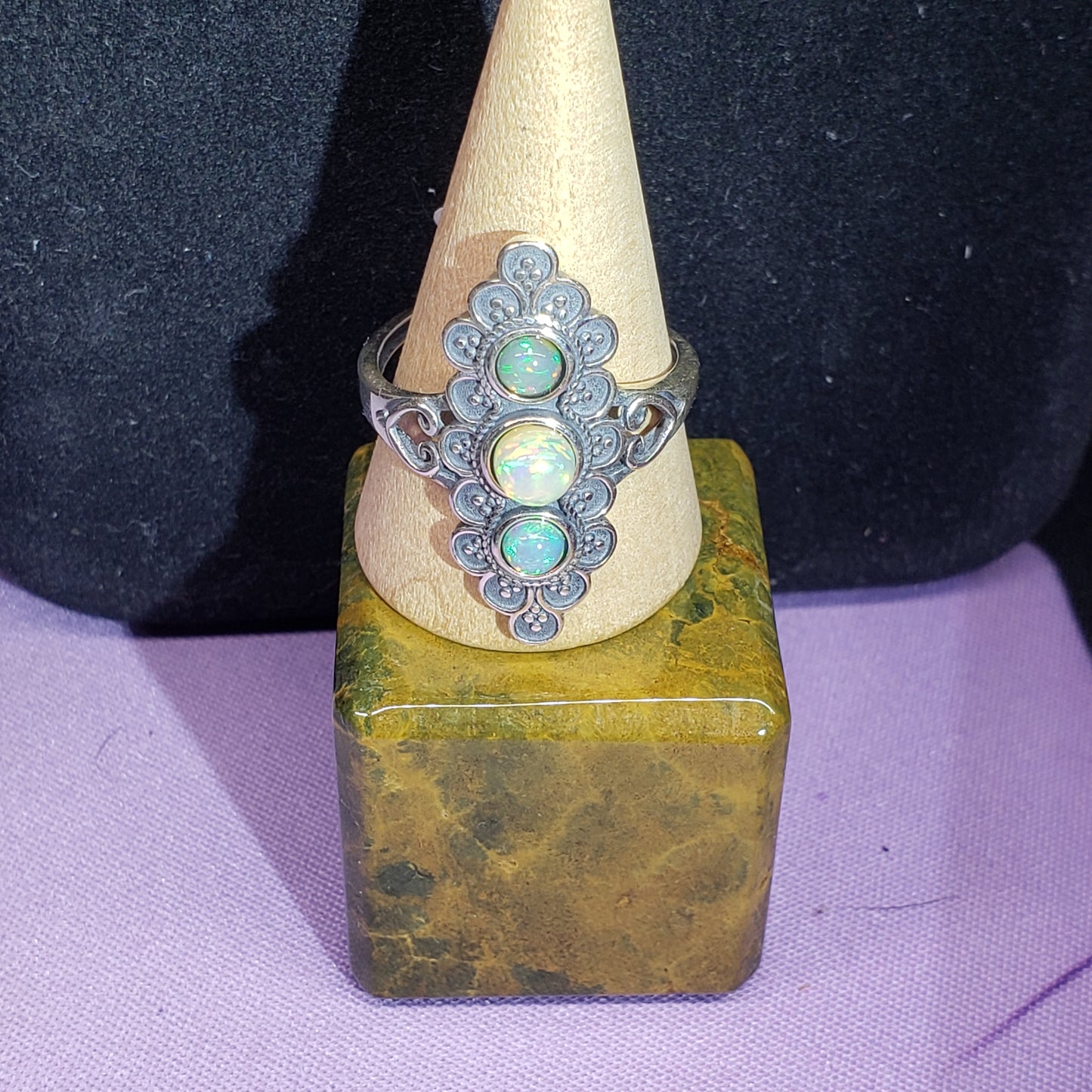 Three Opal Ring