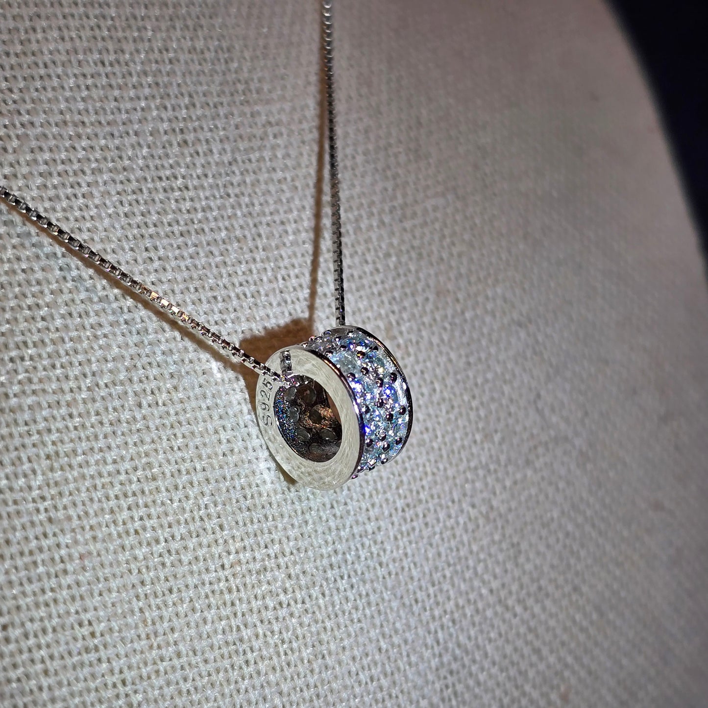 S925 Moissanite Donut Pendant