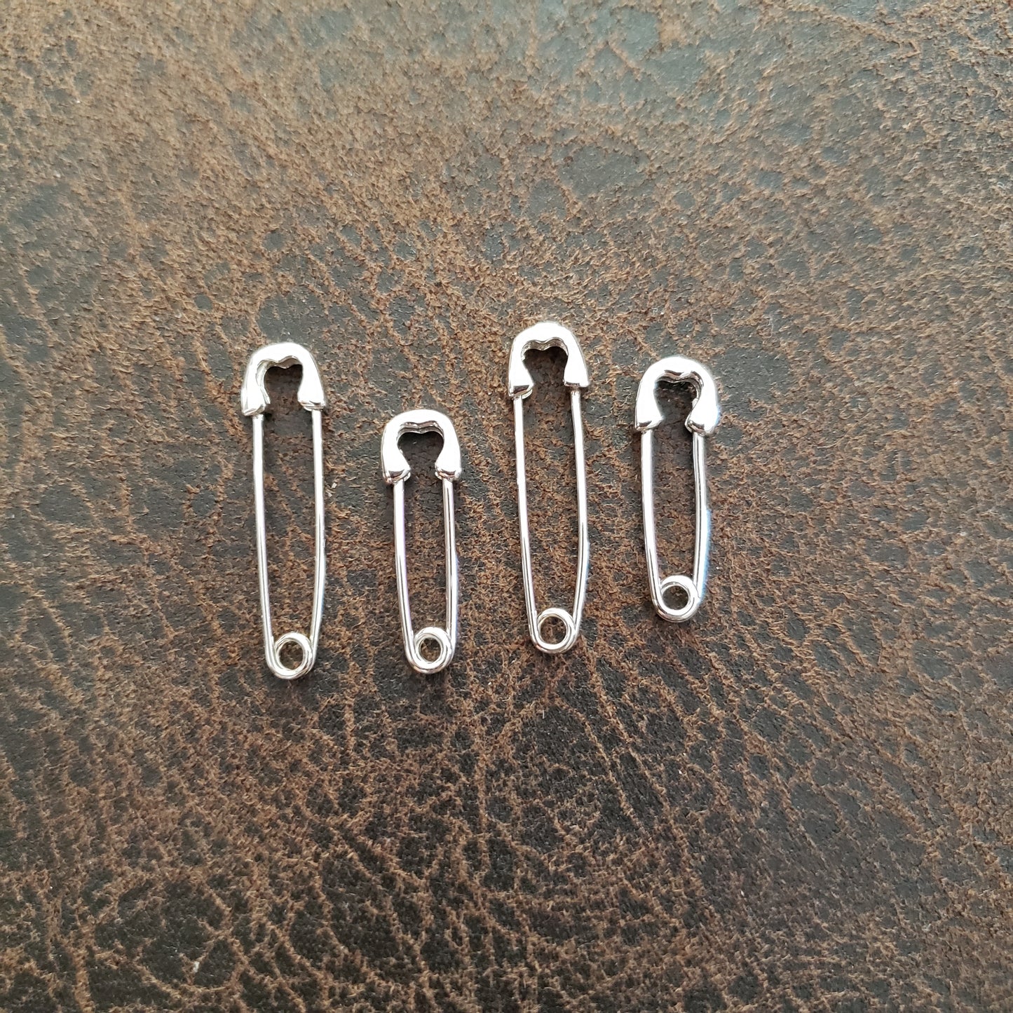 Sterling Silver Safety Pin Pendant/Charm/Earring