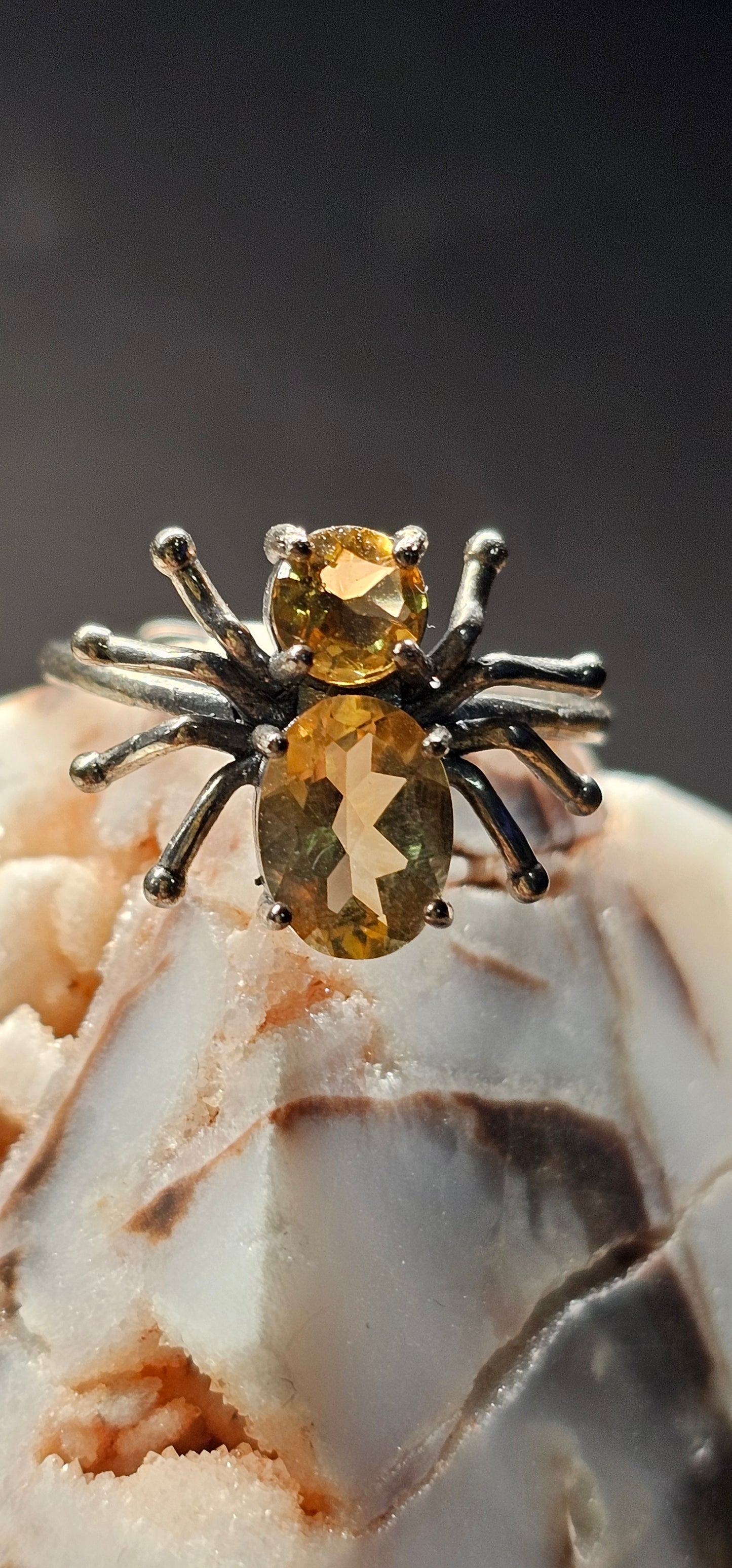 Faceted Spider Ring