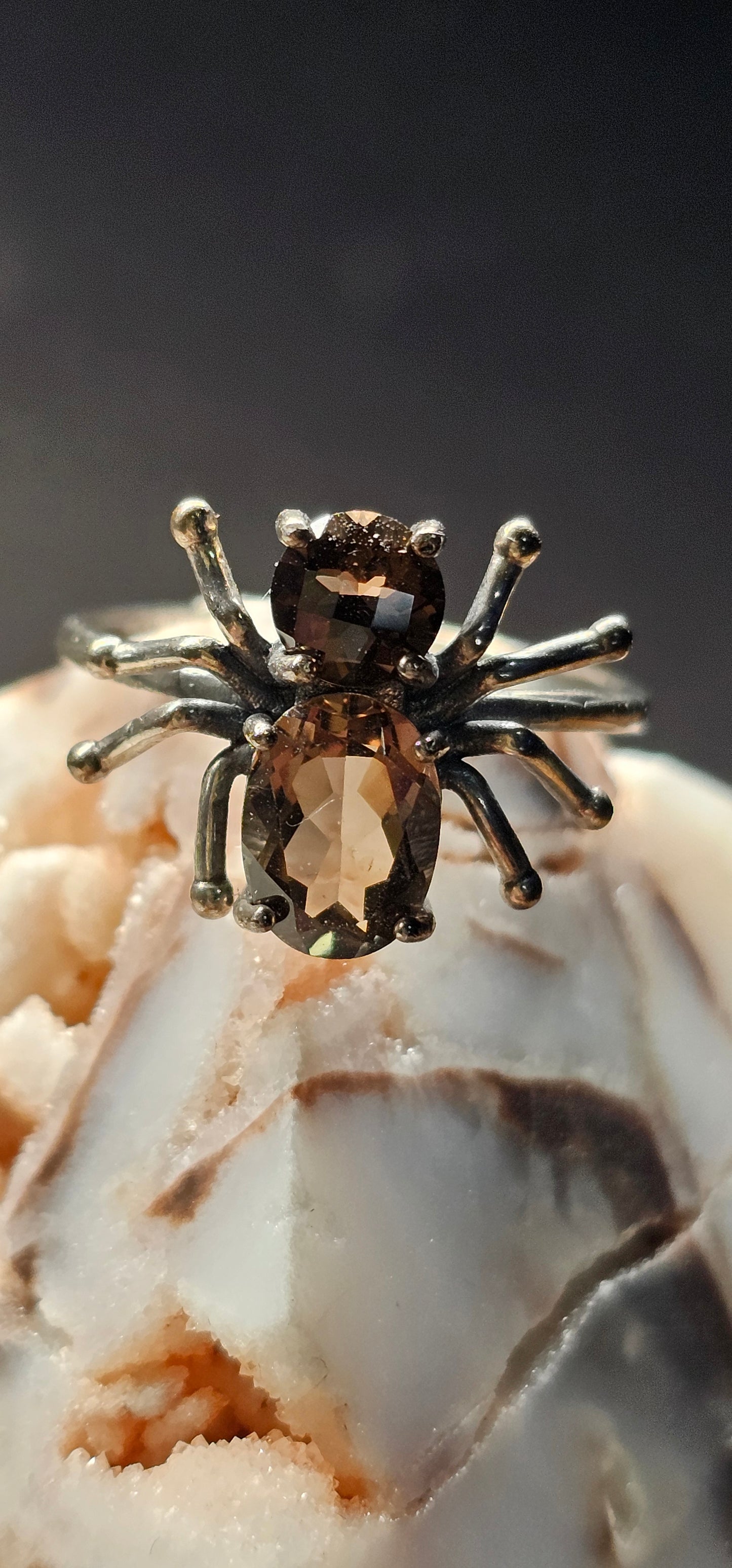 Faceted Spider Ring