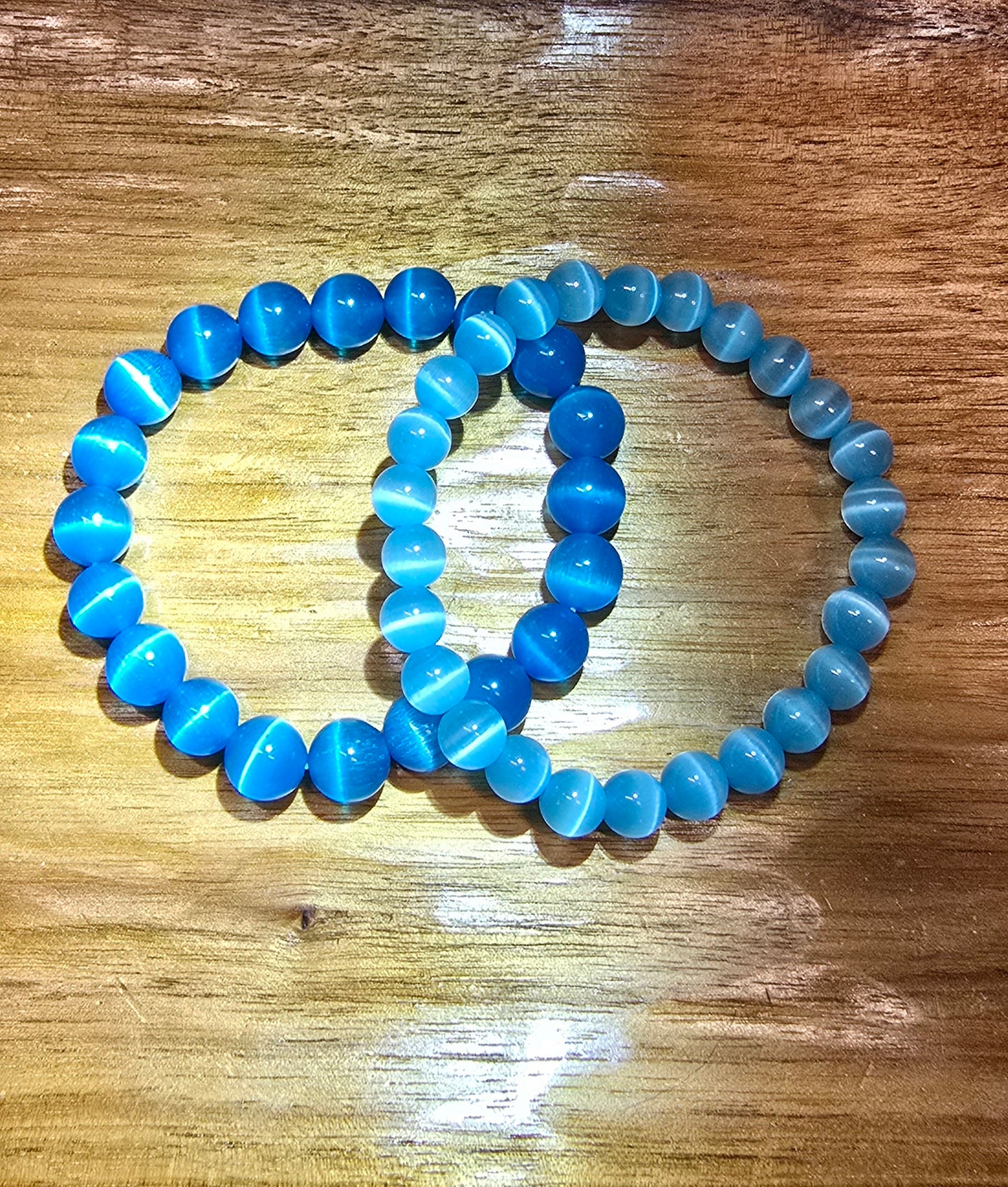 Julia's Blue Cat Eye Bracelets