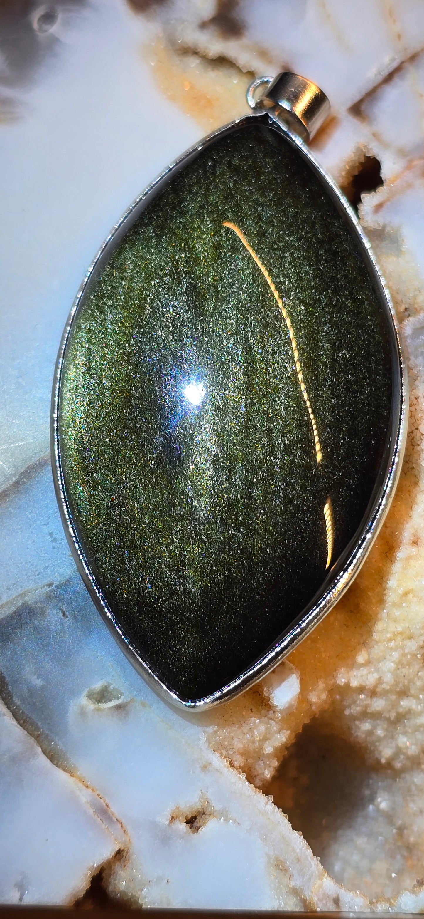 Julia's Golden Obsidian Pendant