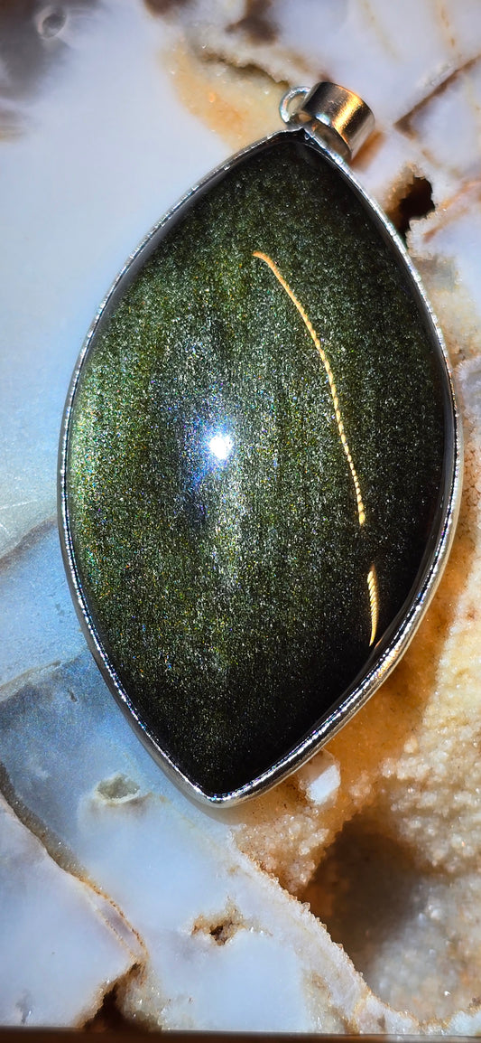 Julia's Golden Obsidian Pendant