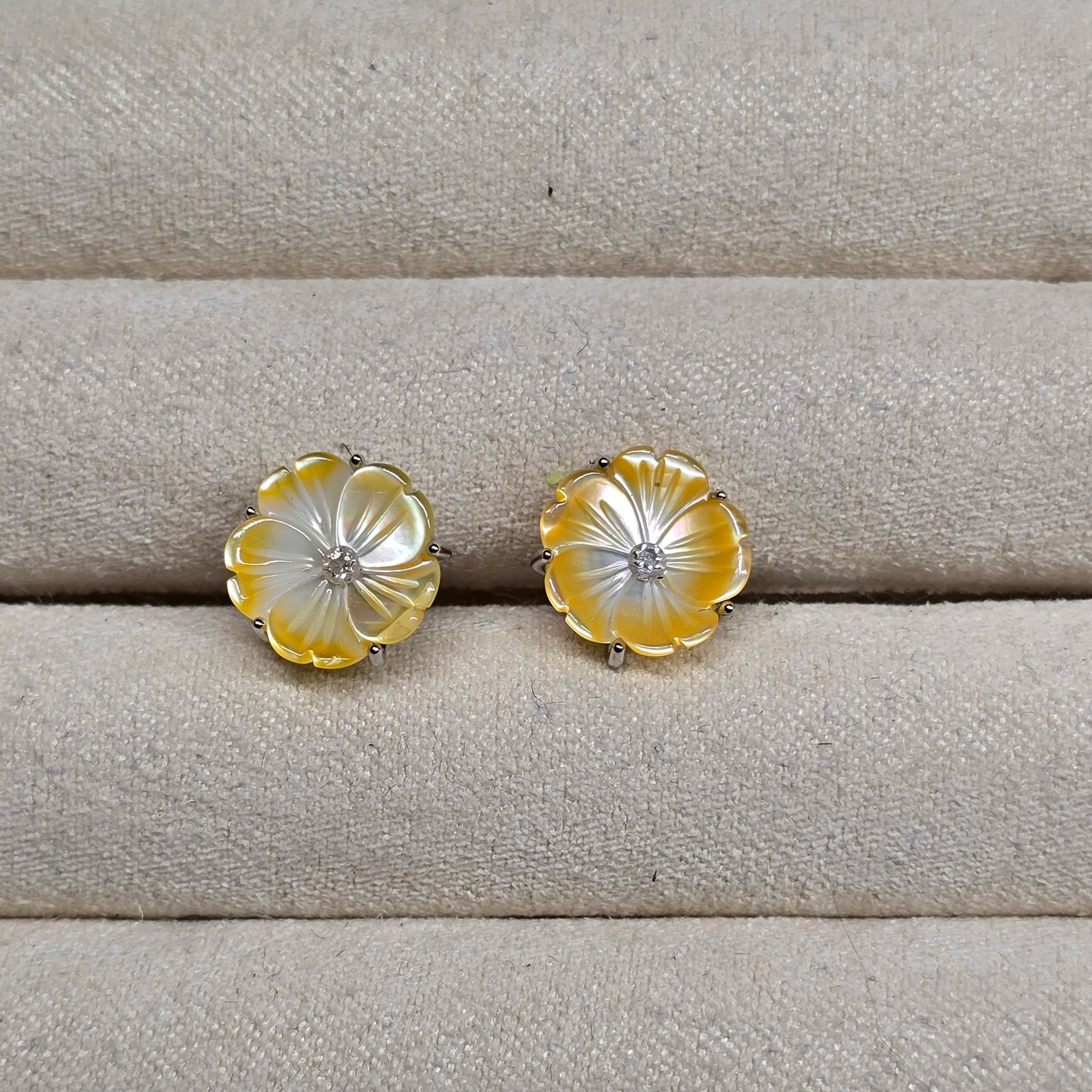 Camila Shell Ear Studs, Sterling Silver