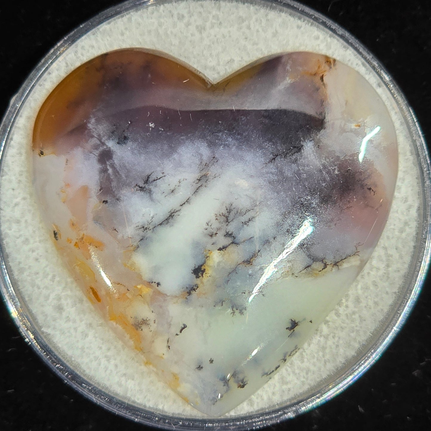 Dendritic Opal Heart