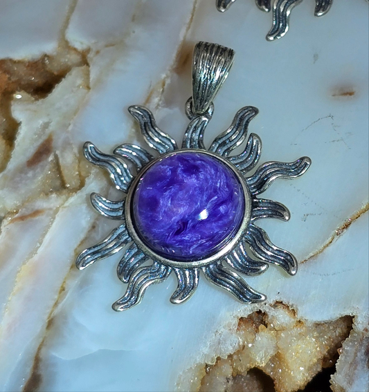 Julia's Charoite Sun Pendant