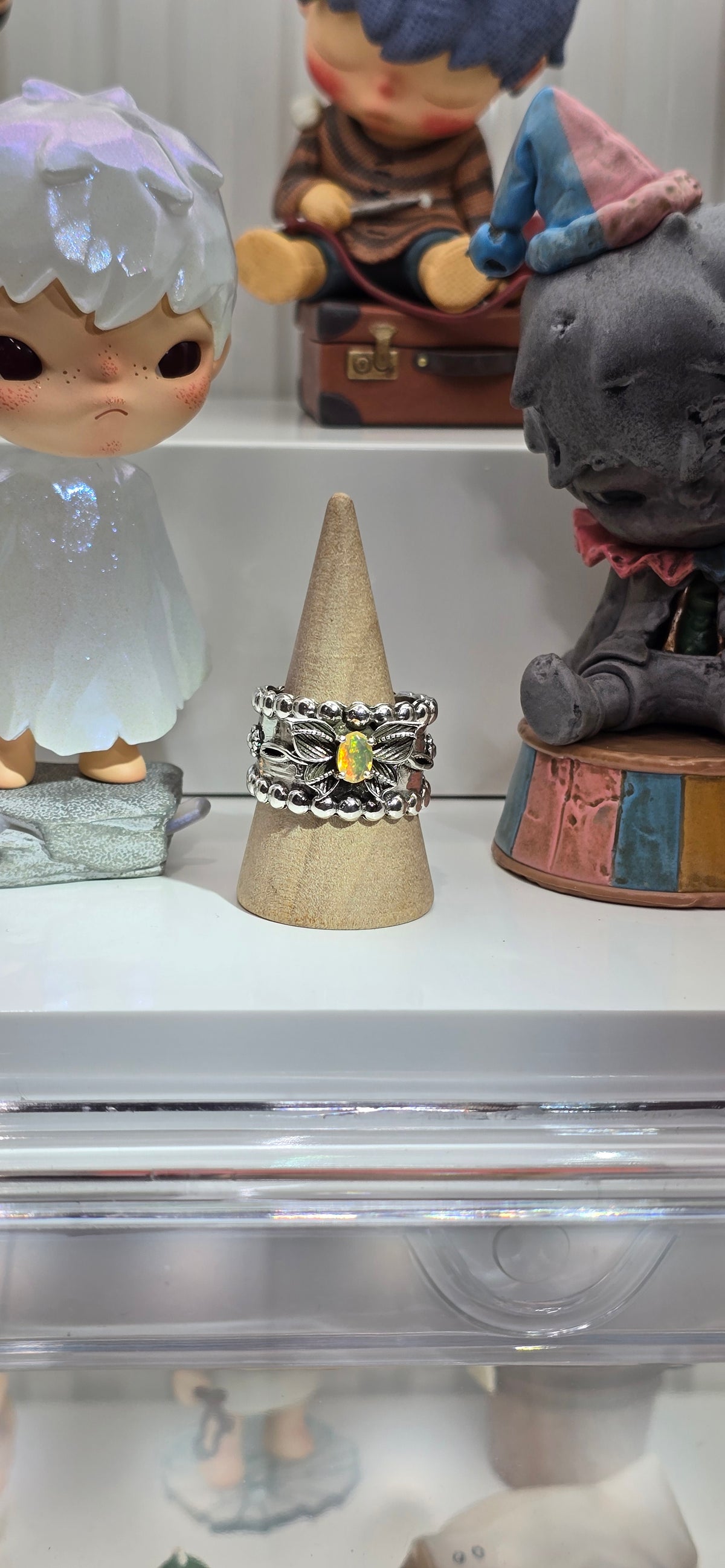 Sterling Silver Ethiopian Opal Butterfly Cigar Band