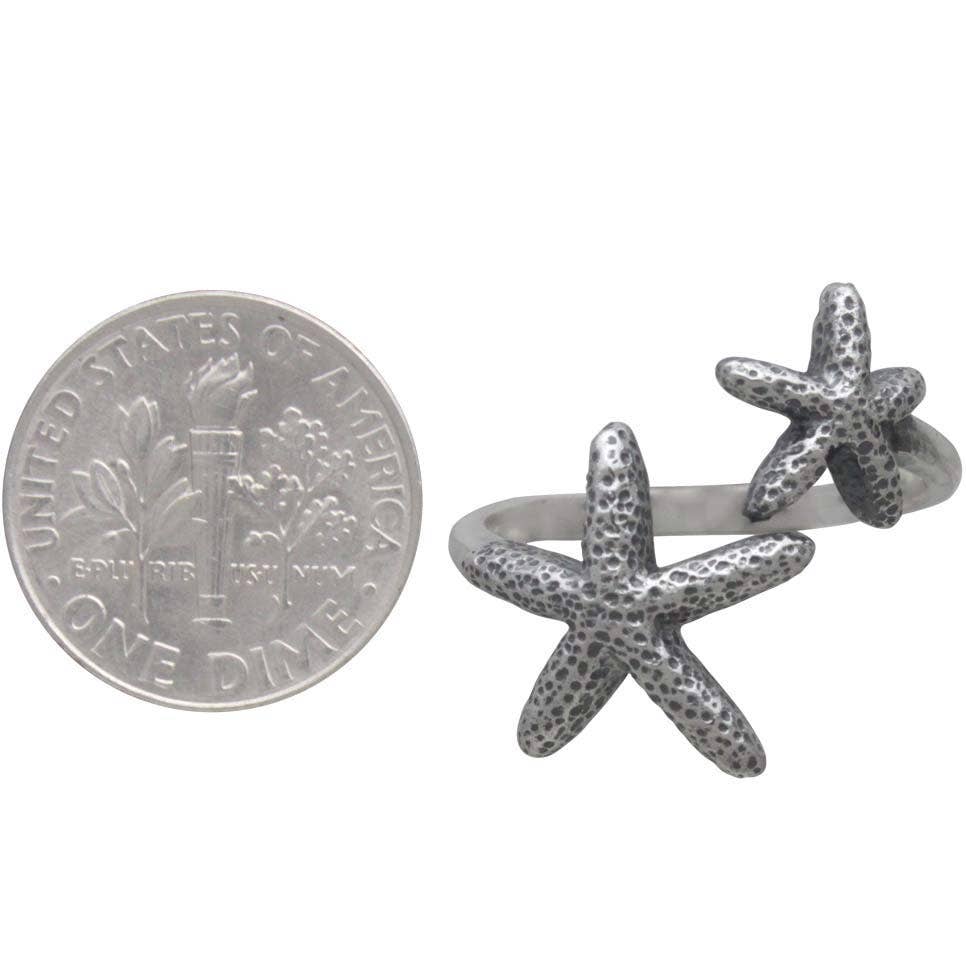 Sigdy Sterling Silver Adjustable Starfish Ring