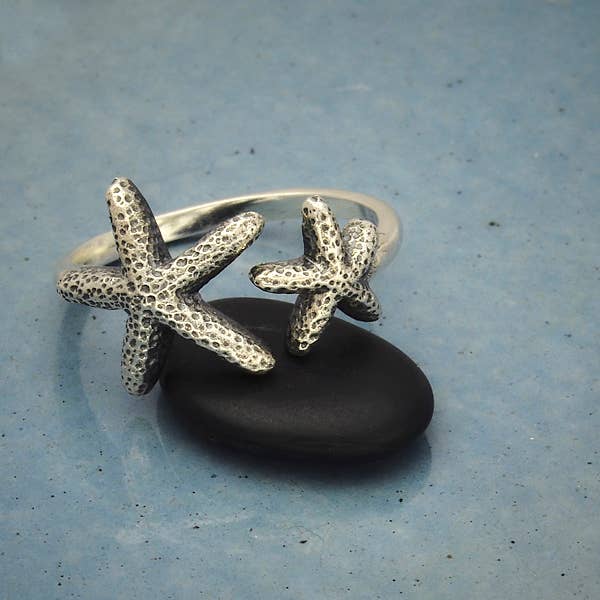 Sigdy Sterling Silver Adjustable Starfish Ring
