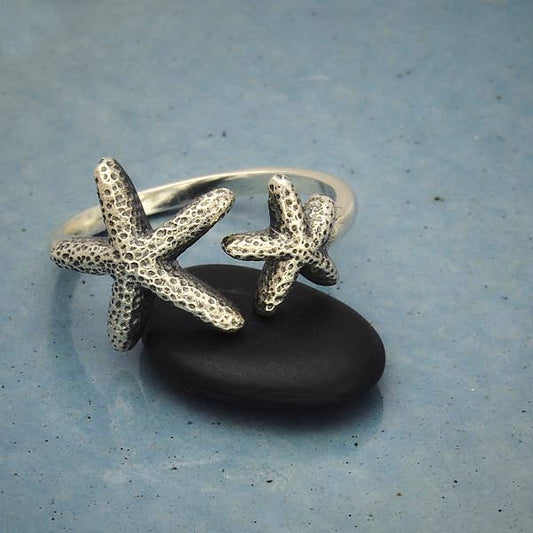 Sigdy Sterling Silver Adjustable Starfish Ring