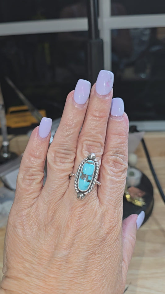 Sterling Silver Hubei Turquoise Ring