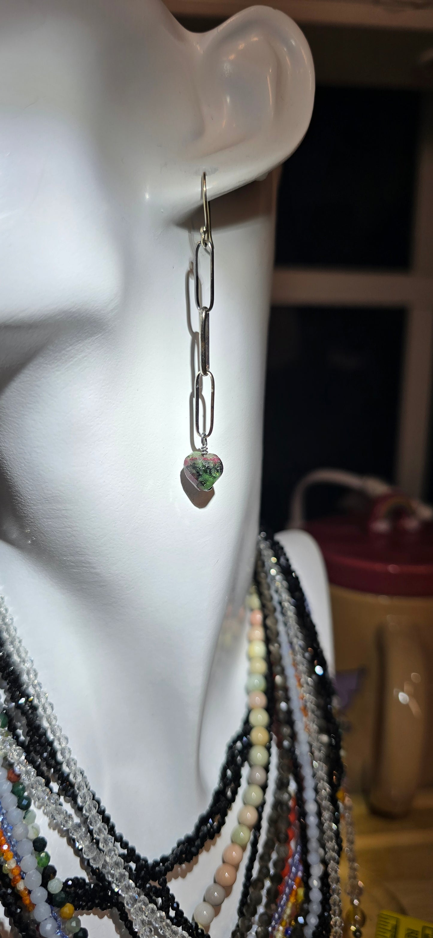 Sterling Silver Ruby in Zoisite Earrings