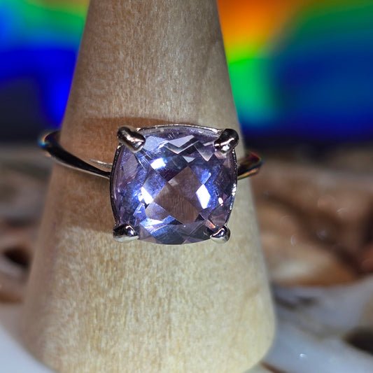 Lisa Lavender Faceted Ring