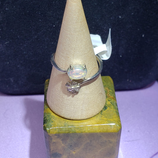 Opal Flower Wrap Ring