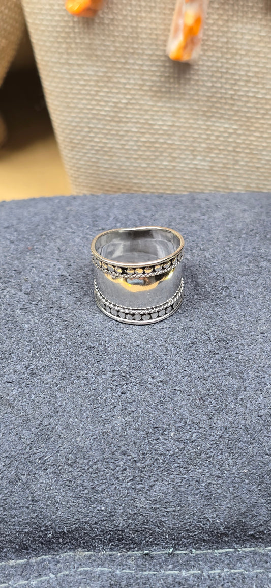 Cigar Band Ring Size 8.5