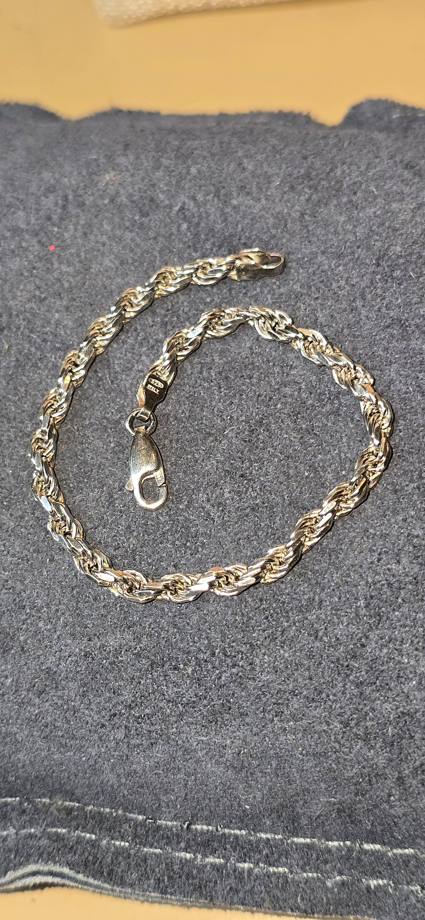 Sterling Silver Rope Bracelet