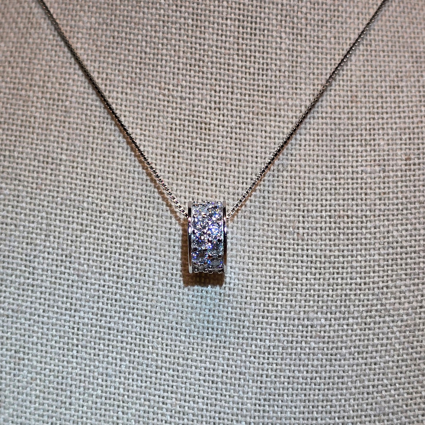 S925 Moissanite Donut Pendant