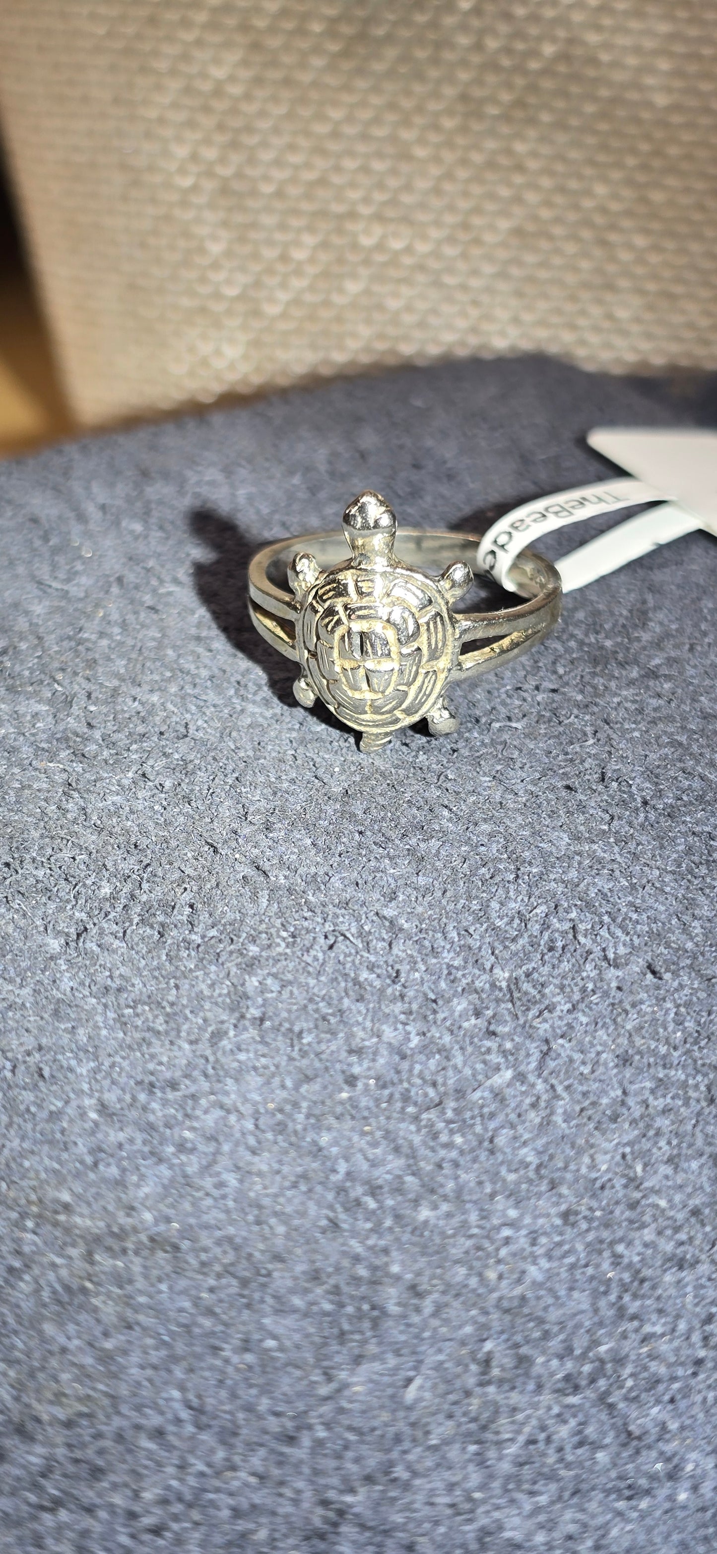 Sterling Silver Turtle Ring, size 8