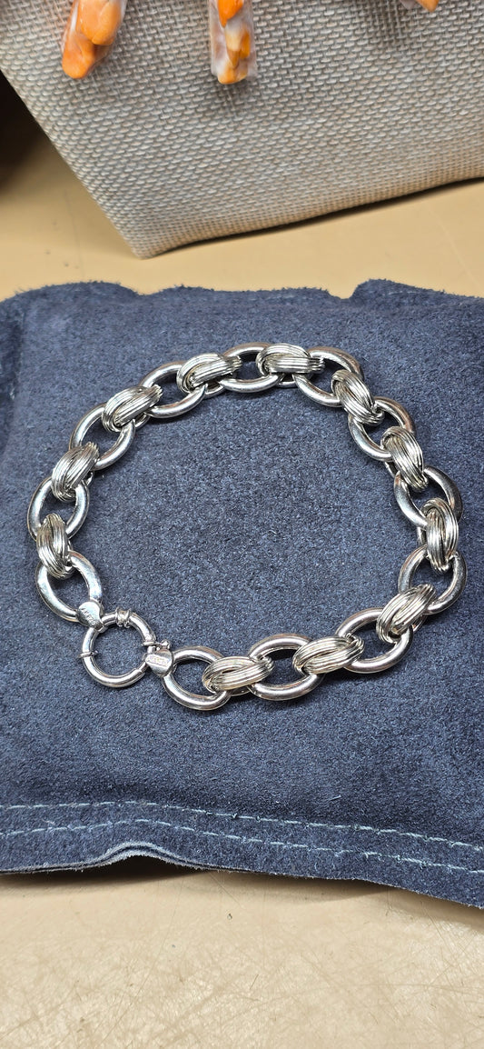 Sterling Silver MultiLink Textured Chain