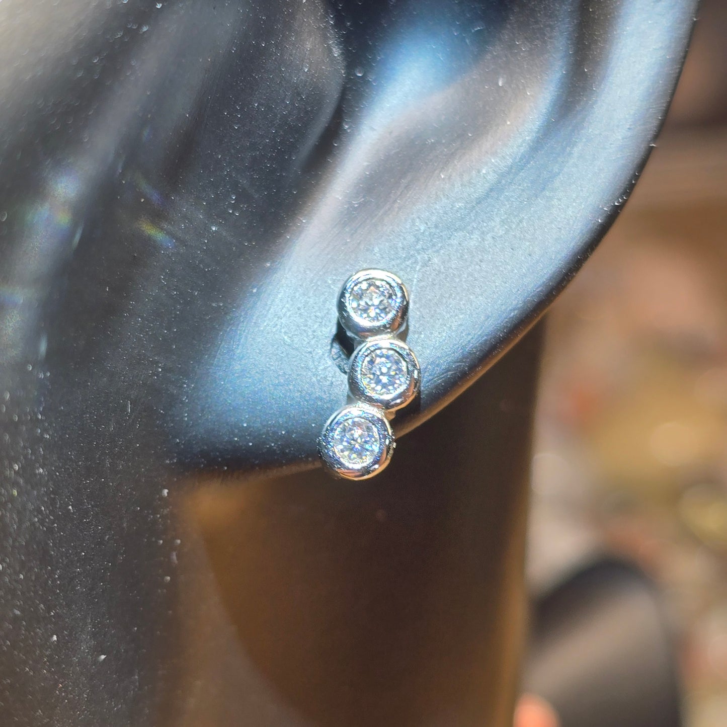 S925 Moissanite Ear Studs