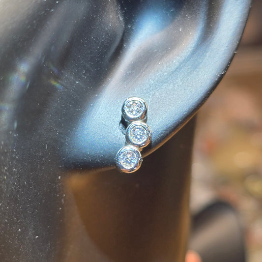 S925 Moissanite Ear Studs