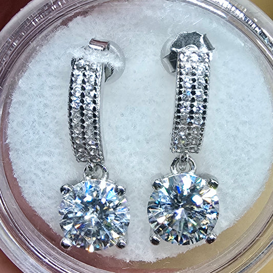 S925 Moissanite Dangle Earrings