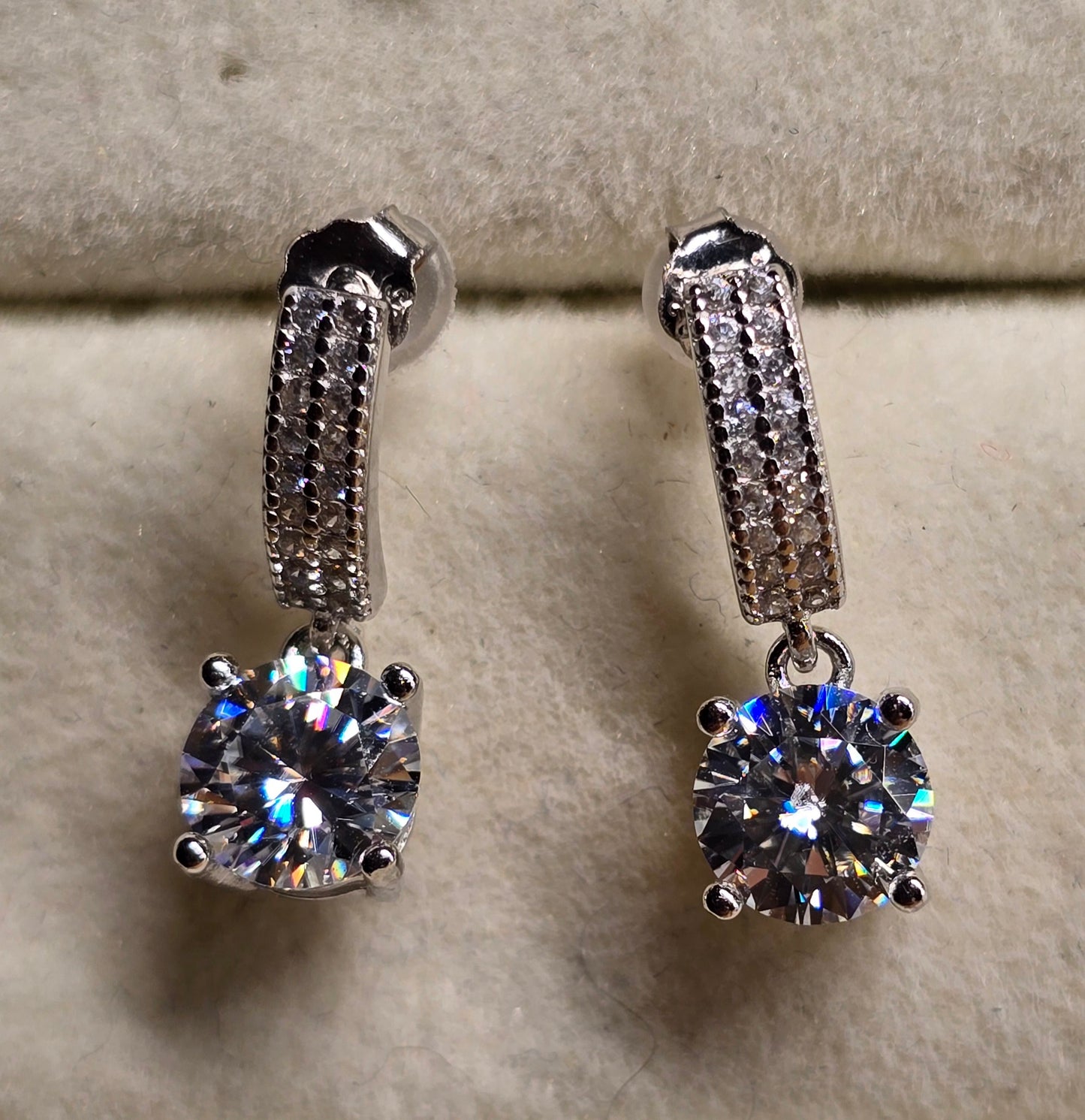 S925 Moissanite Dangle Earrings