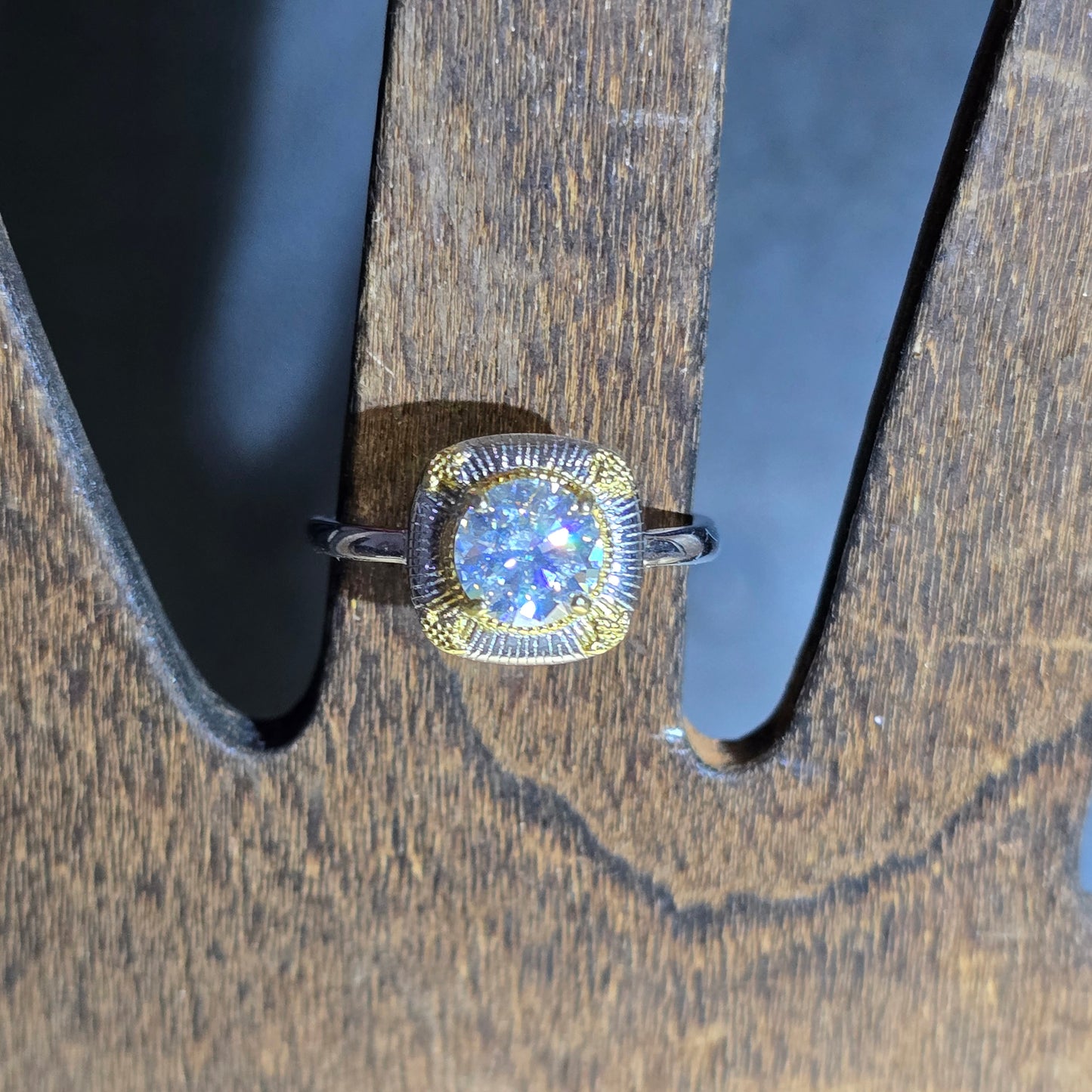 Natalie Antique Design Moissanite Ring