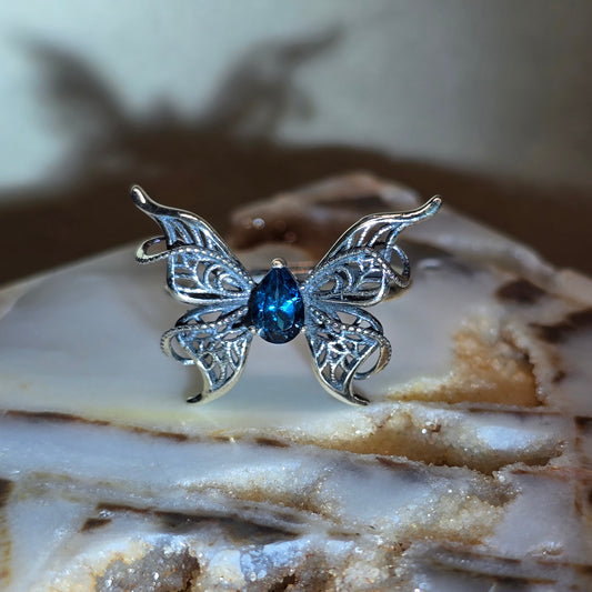Jedi London Blue Topaz Butterfly Ring