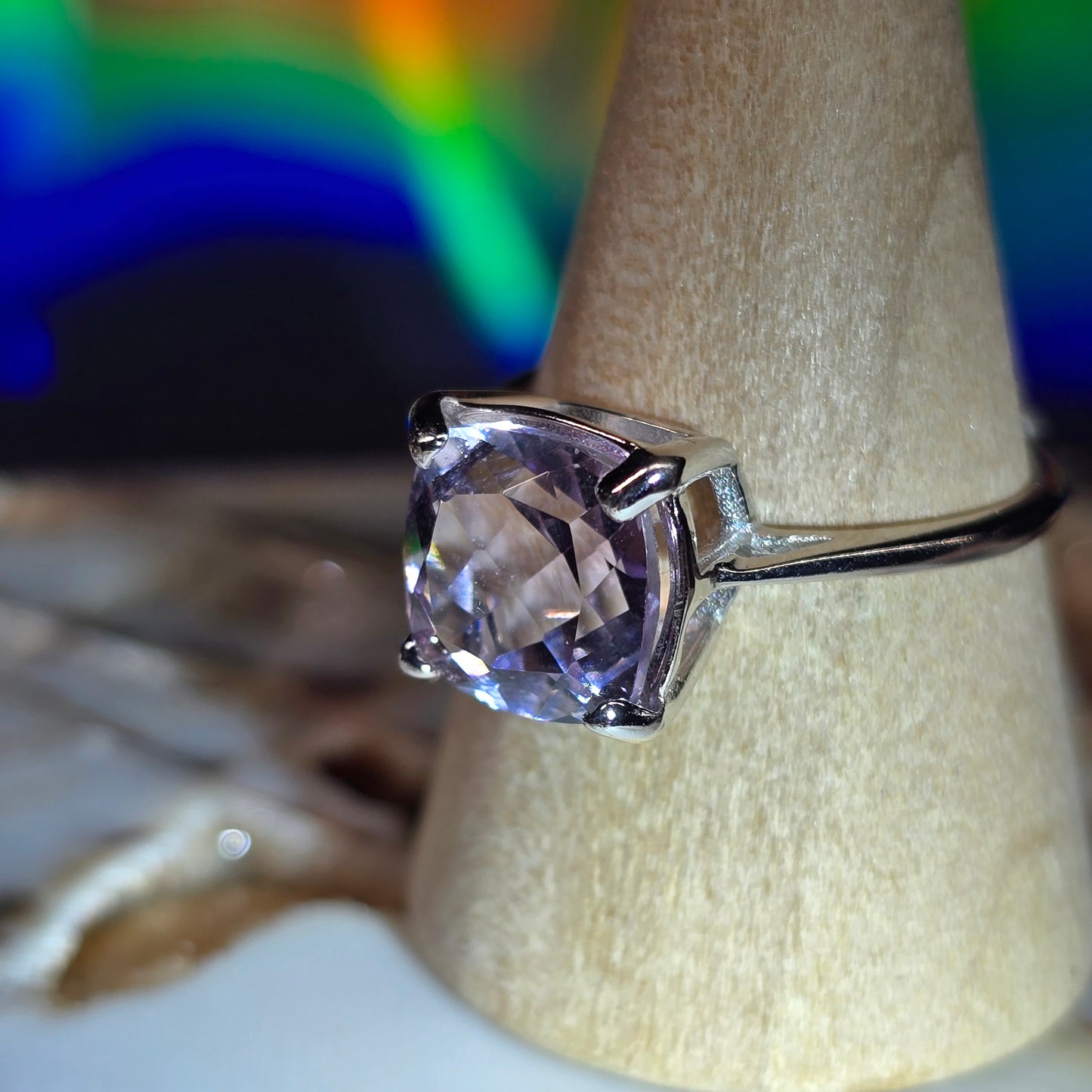 Lisa Lavender Faceted Ring