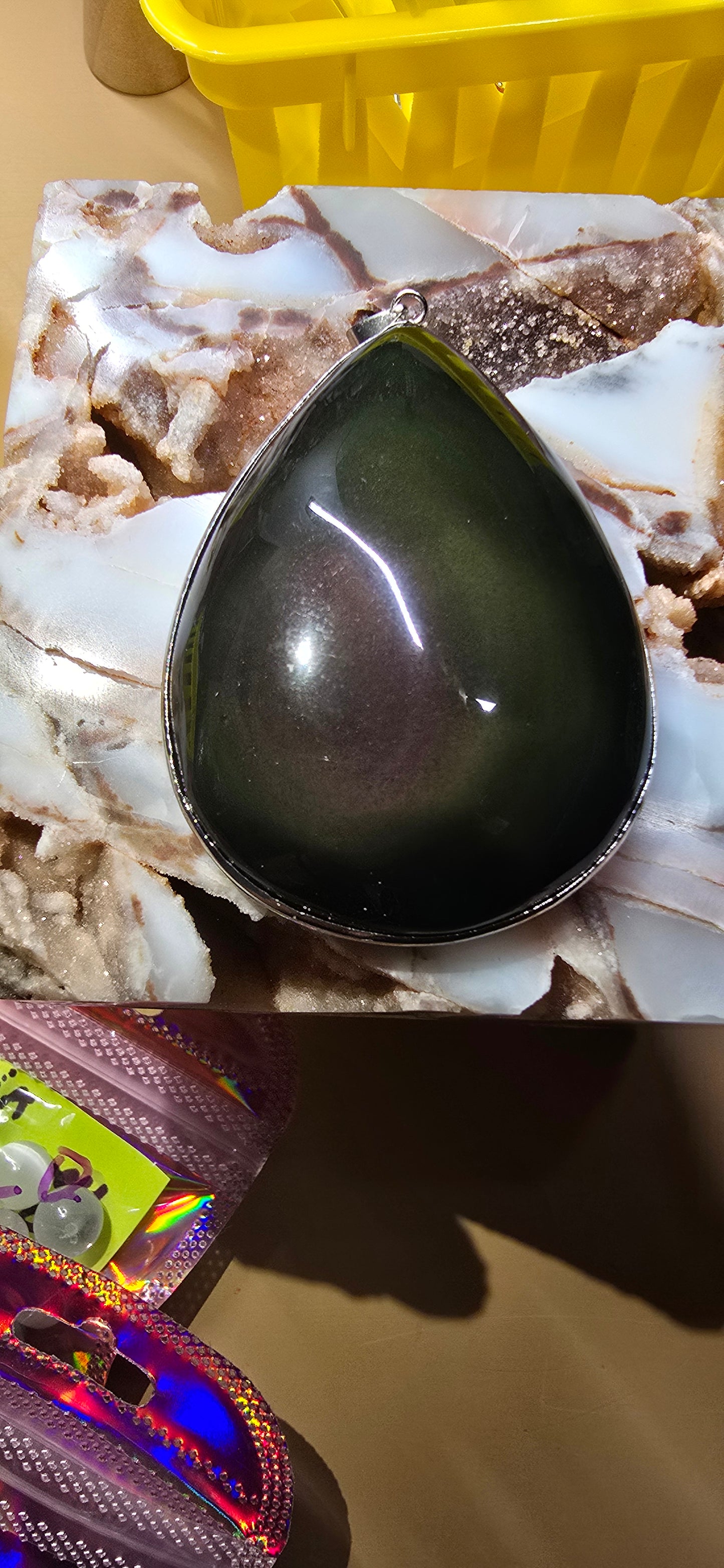 Julia's Rainbow Obsidian Pendant