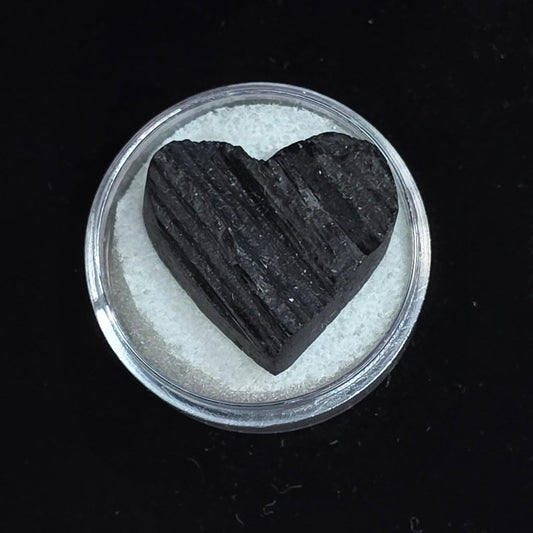 Raw Black Tourmaline Heart
