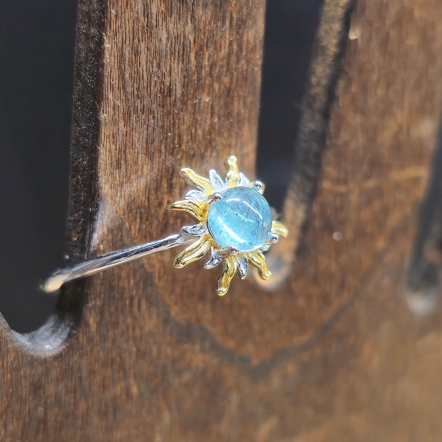 Blue Apatite Sun Ring