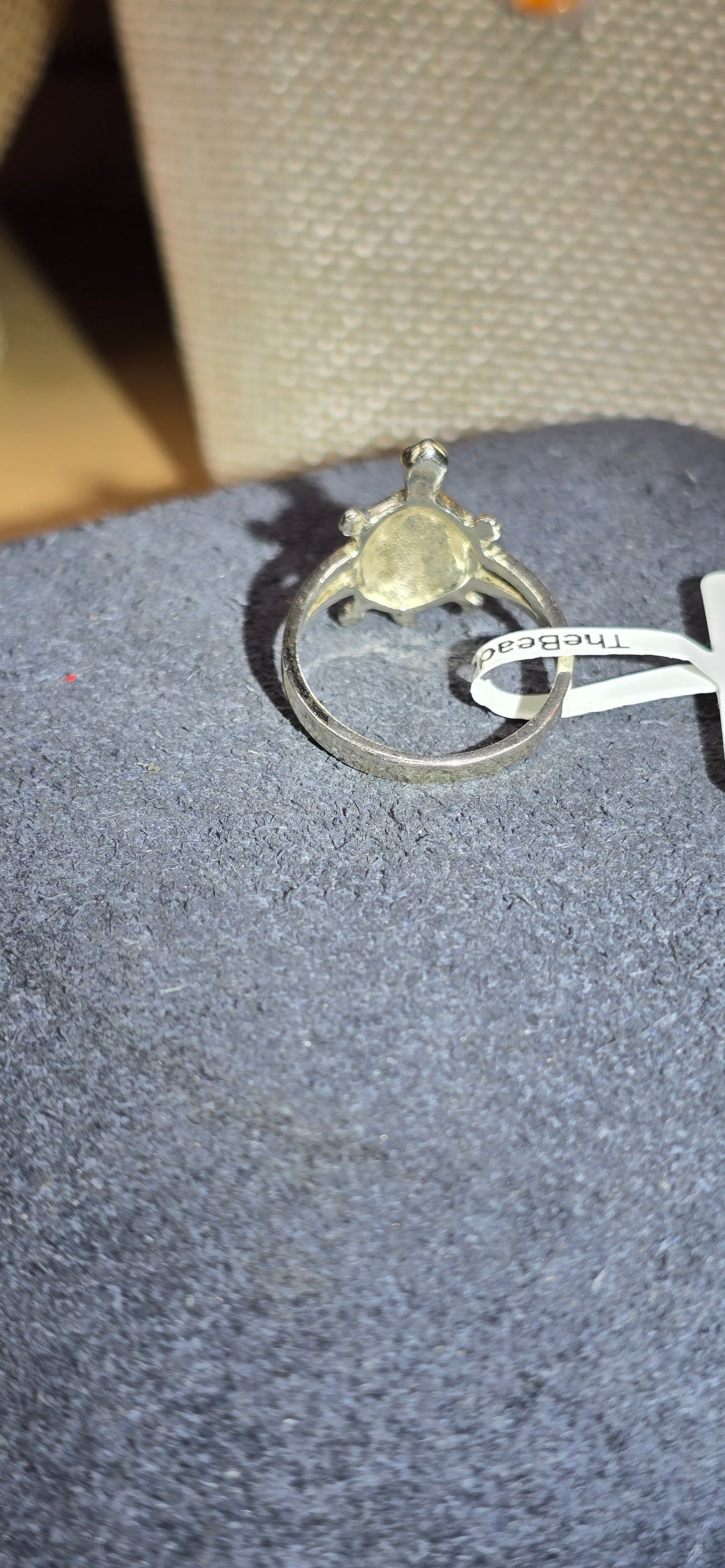 Sterling Silver Turtle Ring, size 8