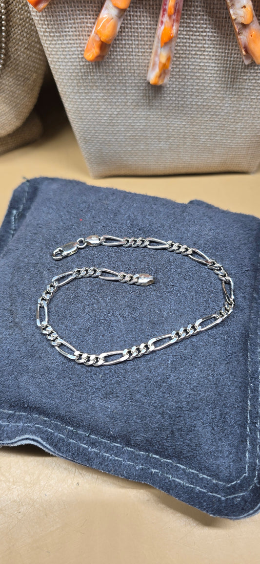 Figaro Link Bracelet Size 8.5"