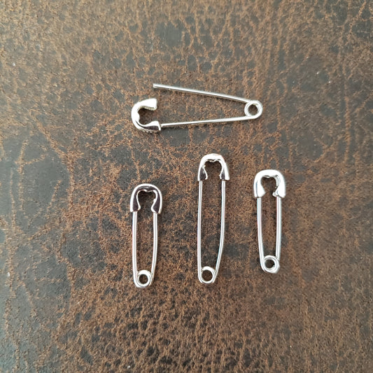 Sterling Silver Safety Pin Pendant/Charm/Earring