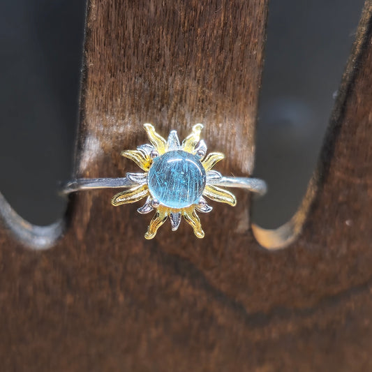Blue Apatite Sun Ring