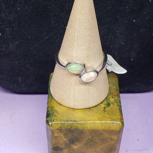 Double Oval Opal Ring