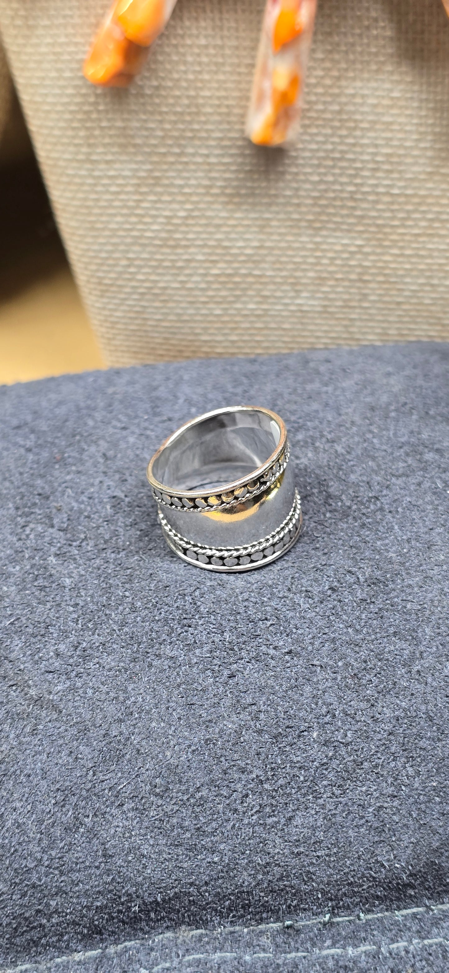 Cigar Band Ring Size 8.5