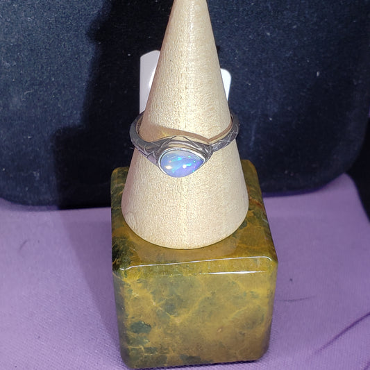 Pear Shaped Opal Snake Ring