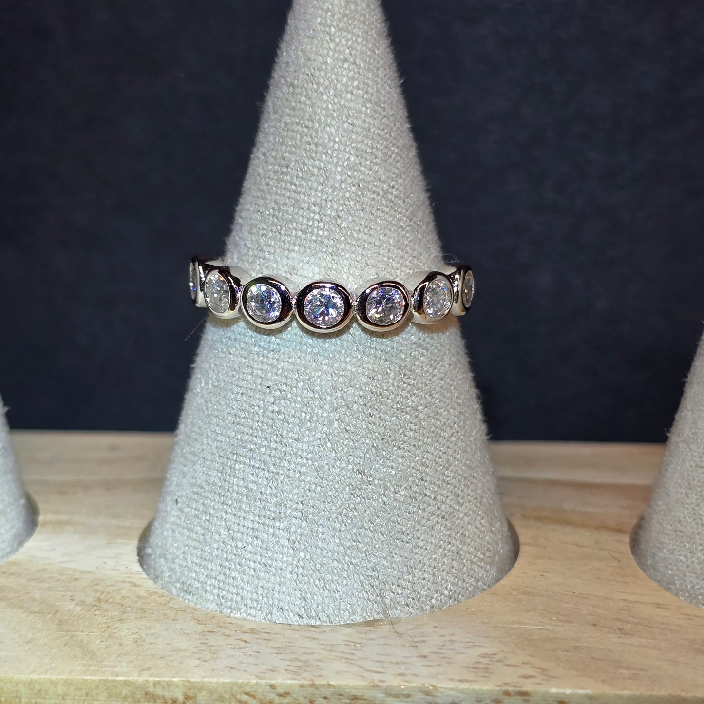 S925 Bezel Set Moissanite Ring